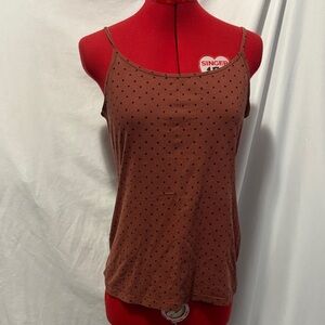 XL61 Polka Dot Brown Women's Top